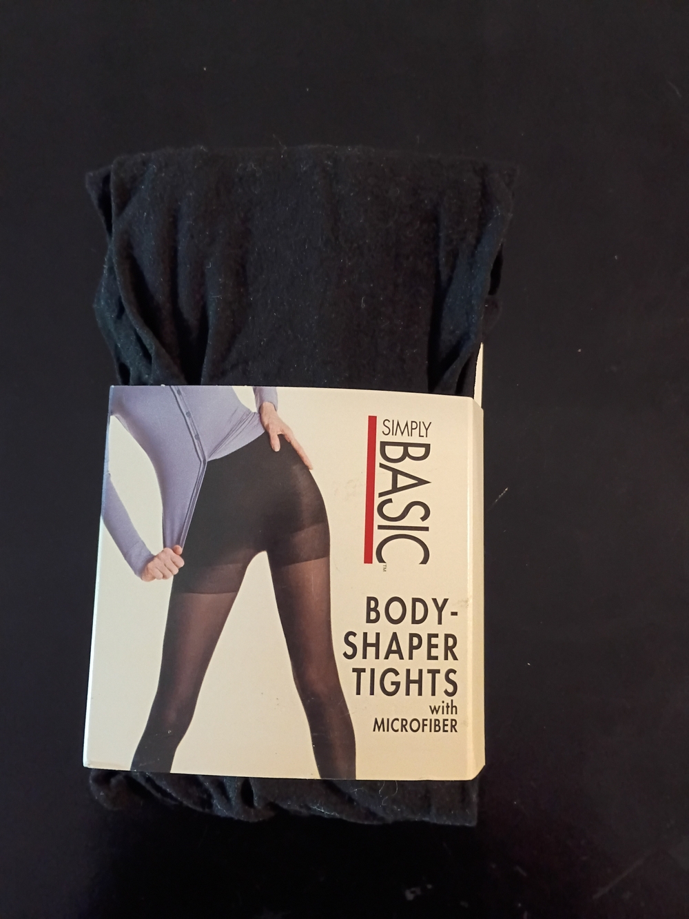Simply Basic Body-Shaper Tights with Microfiber Size 4 – Classic Black